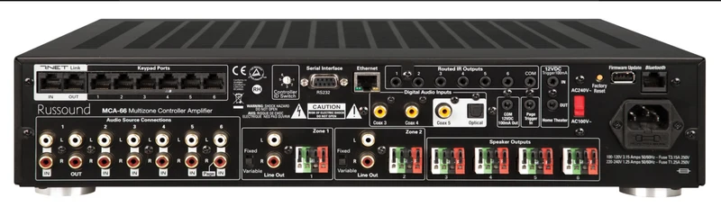 Russound MCA66 - Amplificateur multizones pour les systèmes Russound. 6 sources/6 zones amplifiées @ 20W