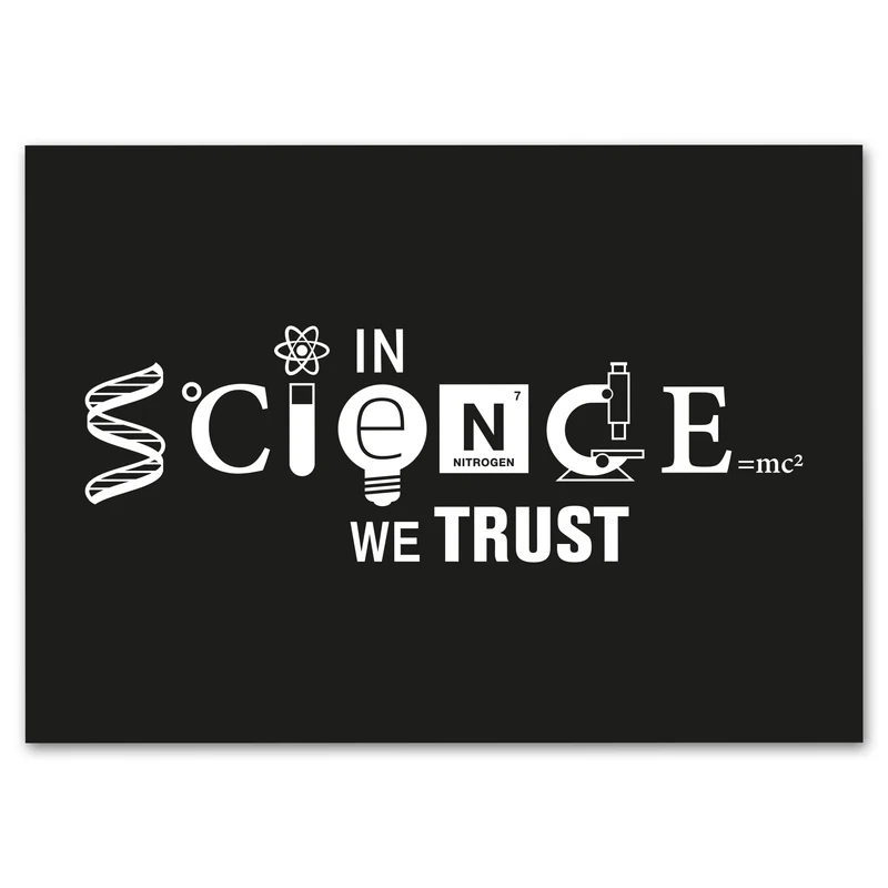 Autocollant In Science We Trust
