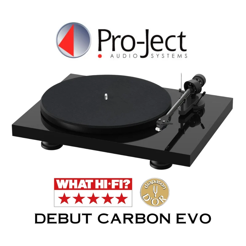 Pro-Ject Debut Carbon EVO-N - Table tournante de conception parfaite finition Piano Noir