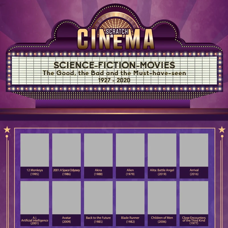 Poster à gratter Films de science-fiction