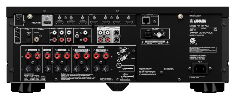 Yamaha RXA2A - Récepteur cinéma maison MusicCast 7.2, 8K, 100W, Dolby Atmos, 4K120