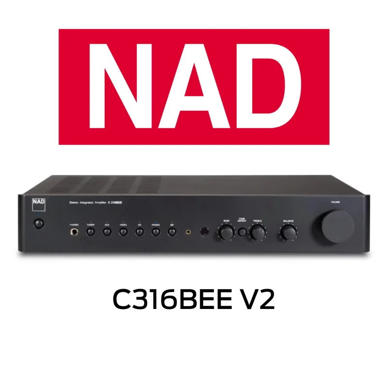 NAD C316BEE V2 - Amplificateur intégré 40W/C, entrée Phono