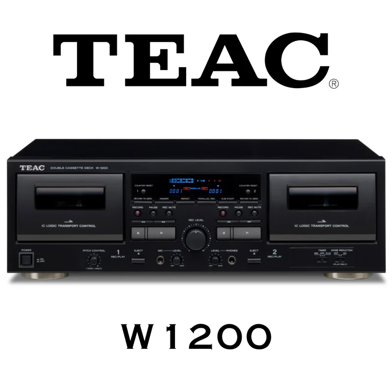 TEAC W1200 - Lecteur de cassette double avec mixage micro et une sortie USB