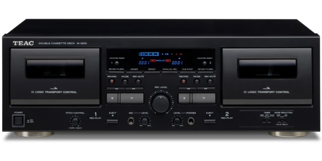 TEAC W1200 - Lecteur de cassette double avec mixage micro et une sortie USB