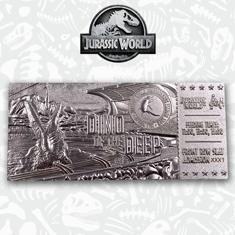 Billet Jurassic World Limited Edition Argent Mosasaurus