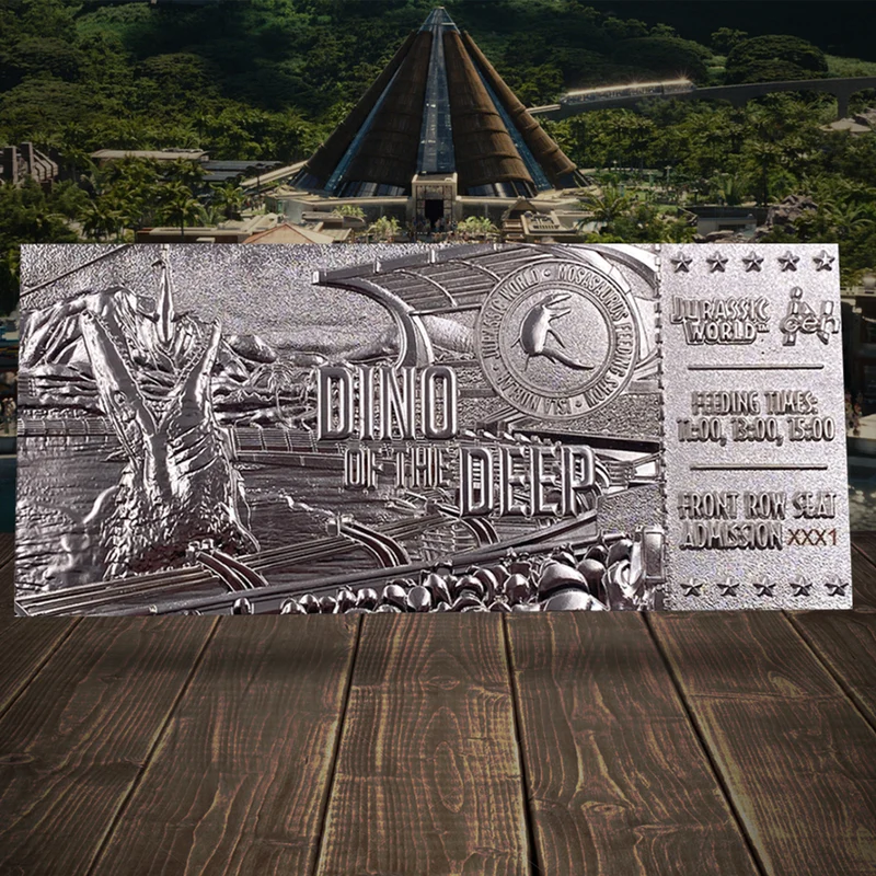 Billet Jurassic World Limited Edition Argent Mosasaurus