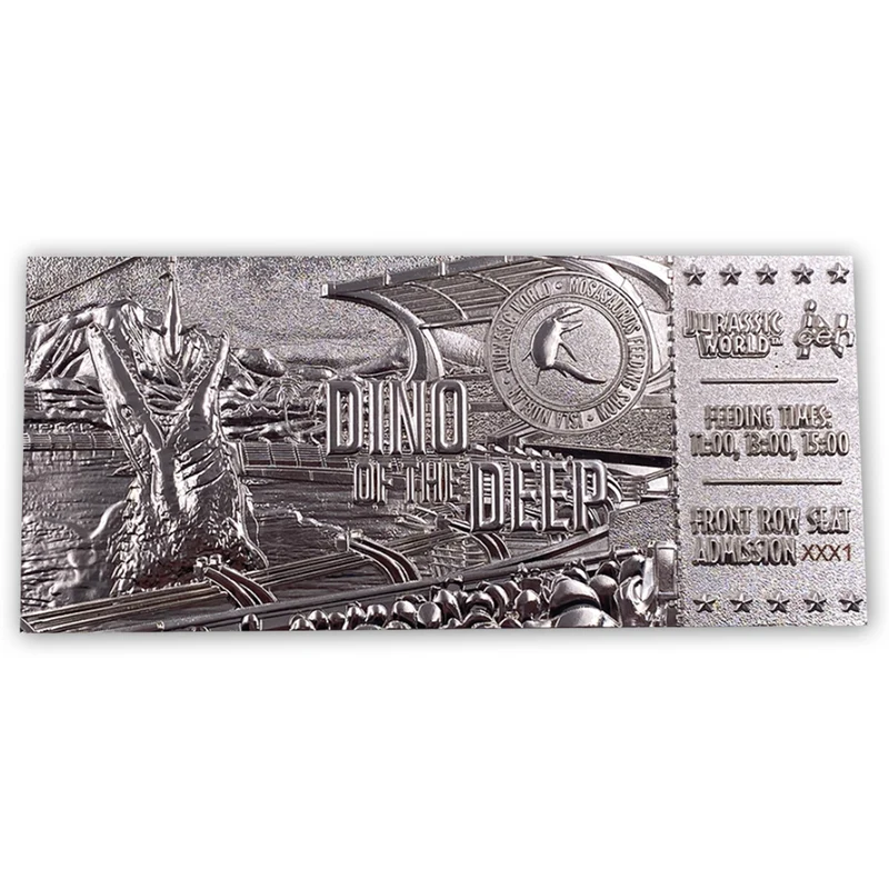 Billet Jurassic World Limited Edition Argent Mosasaurus