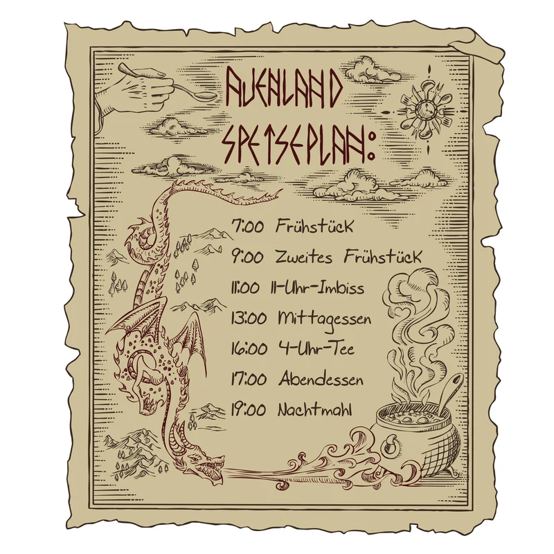 Tablier de cuisine "Menu du pays d'Auen"