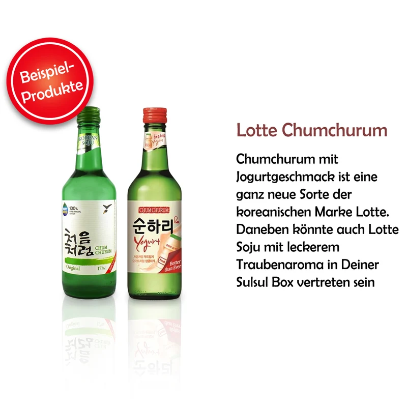 Sulsul Soju : boîte surprise contenant 6 boissons soju de Corée