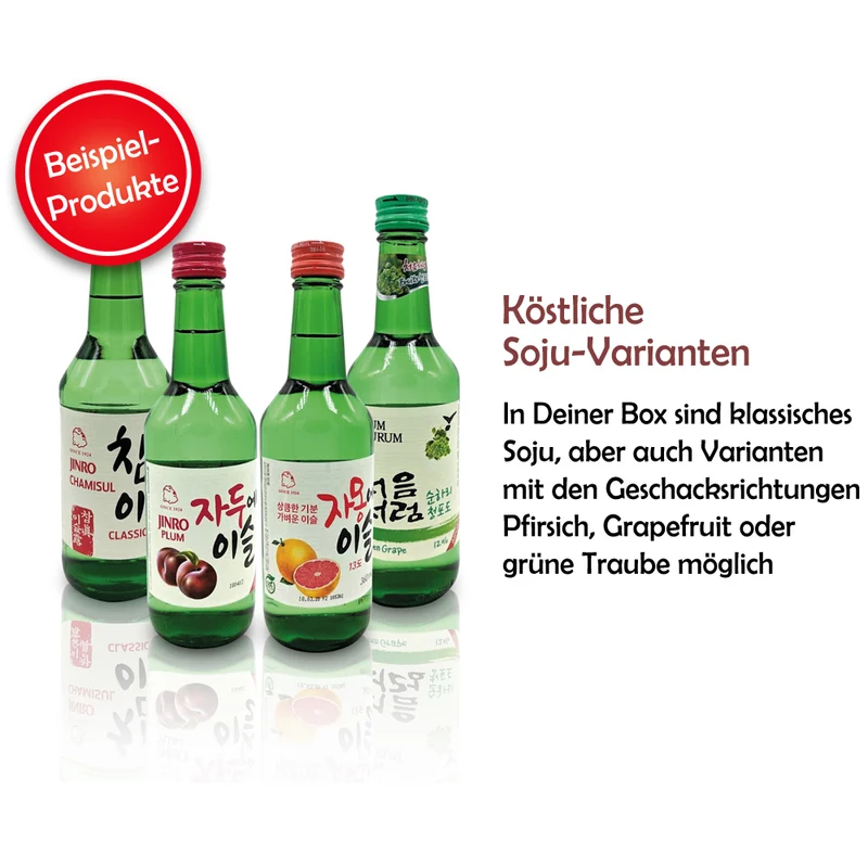 Sulsul Soju : boîte surprise contenant 6 boissons soju de Corée