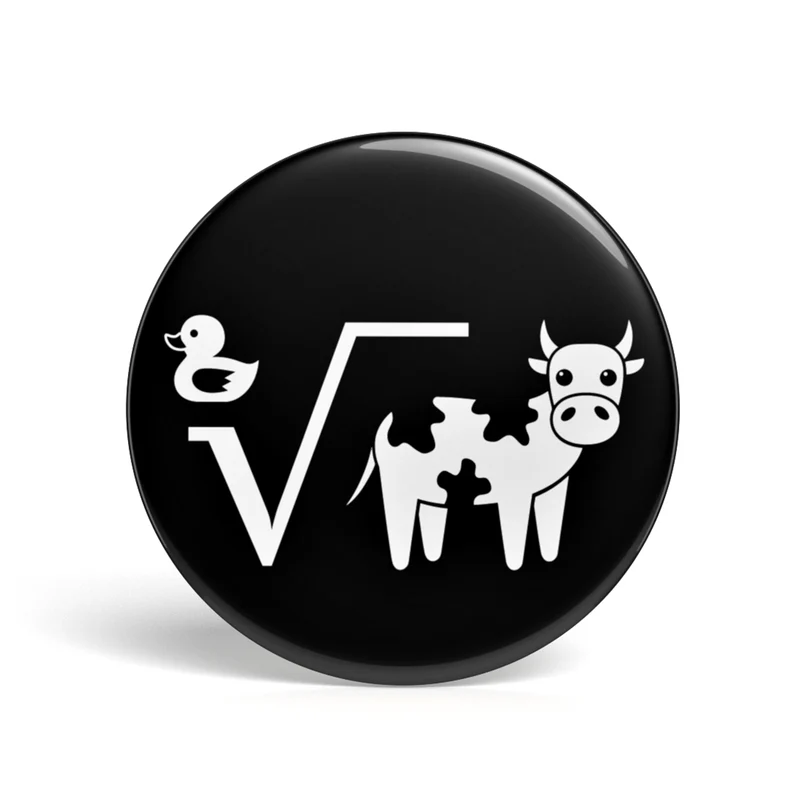 Bouton geek canard racine de vache