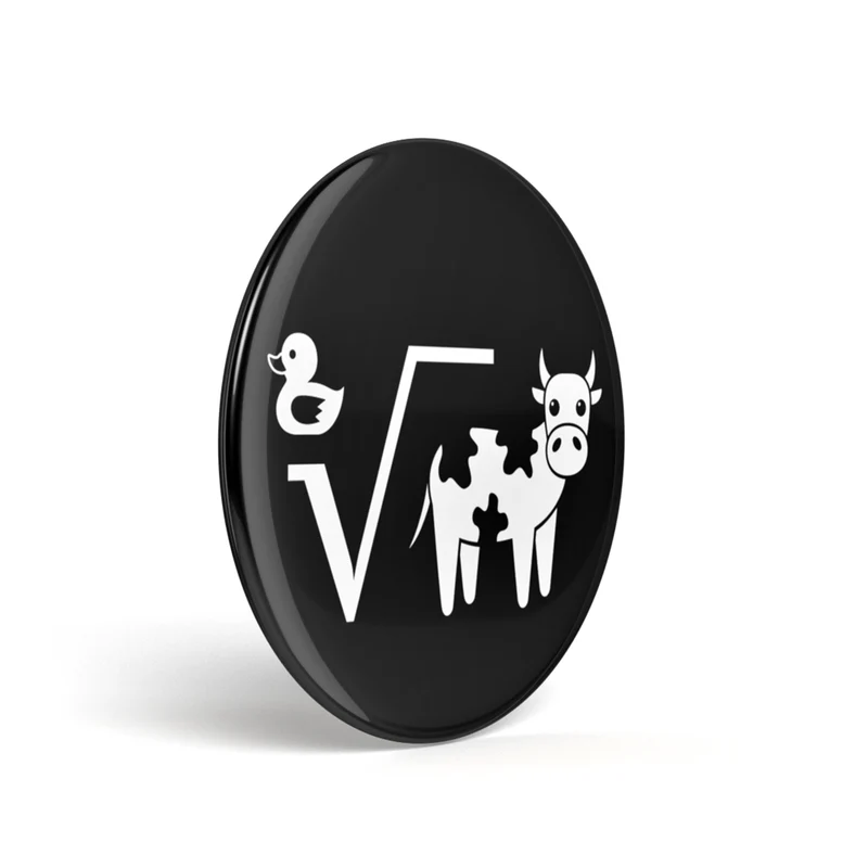 Bouton geek canard racine de vache