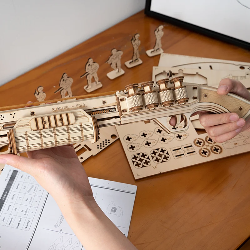 Fusil de chasse à élastique kit en bois