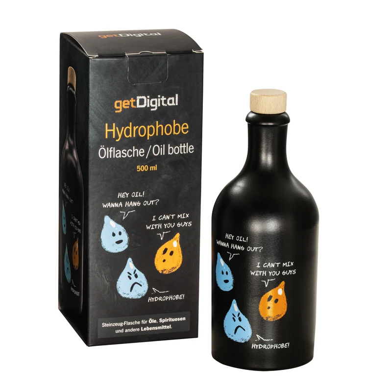 Bouteille d'huile Hydrophobe