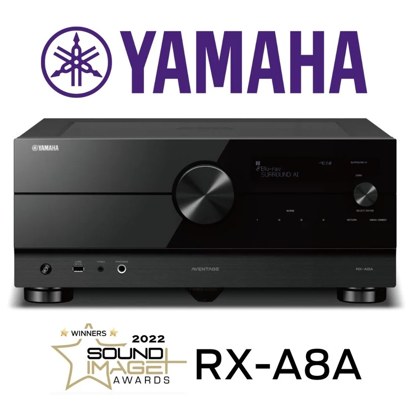 Yamaha RXA8A -Récepteur cinéma maison MusicCast 11.2, 8K, 150W, Dolby Atmos, 4K120
