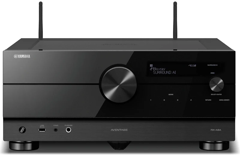 Yamaha RXA8A -Récepteur cinéma maison MusicCast 11.2, 8K, 150W, Dolby Atmos, 4K120