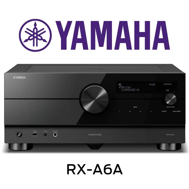 Yamaha RXA6A - Récepteur cinéma maison MusicCast 9.2, 8K, 150W, Dolby Atmos, 4K120