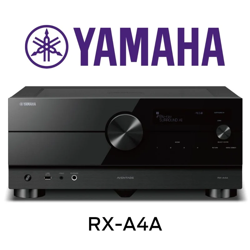 Yamaha RXA4A - Récepteur cinéma maison MusicCast 7.2, 8K, 110W, Dolby Atmos, 4K120