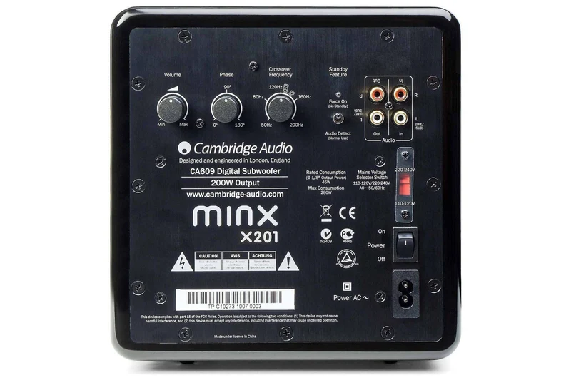 Cambridge Audio Minx201 - Caisson de basses avec haut-parleur de graves de 6.5'' 200W