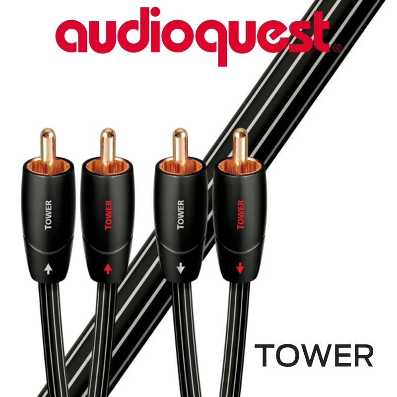 AudioQuest Tower - Câbles analogiques RCA-RCA mâle 0.6M à 20M (paire)
