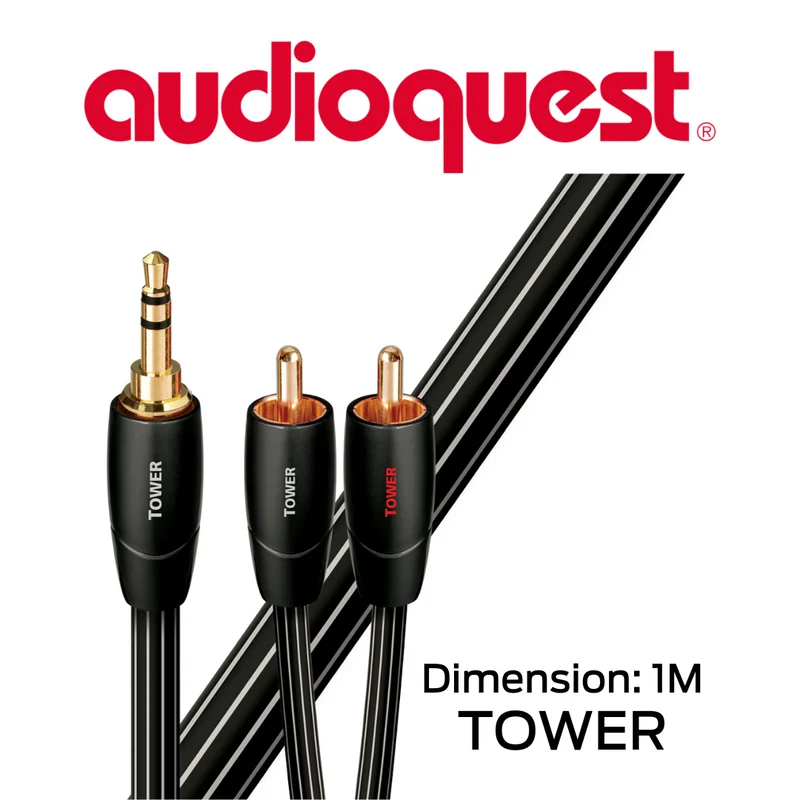 AudioQuest Tower | Câbles d'interconnexion stéréo 3.5mm mâle à RCA