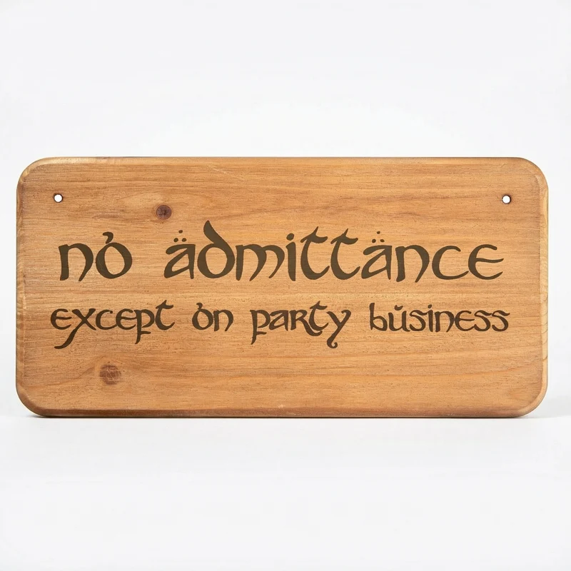 Plaque en bois - No Admittance