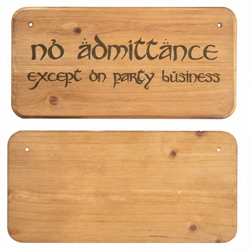 Plaque en bois - No Admittance