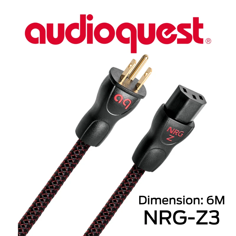 Audioquest NRGZ3 - Câble d'alimentation 3 pôles à faible distorsion Calibre 14AWG 15 Amp@120V