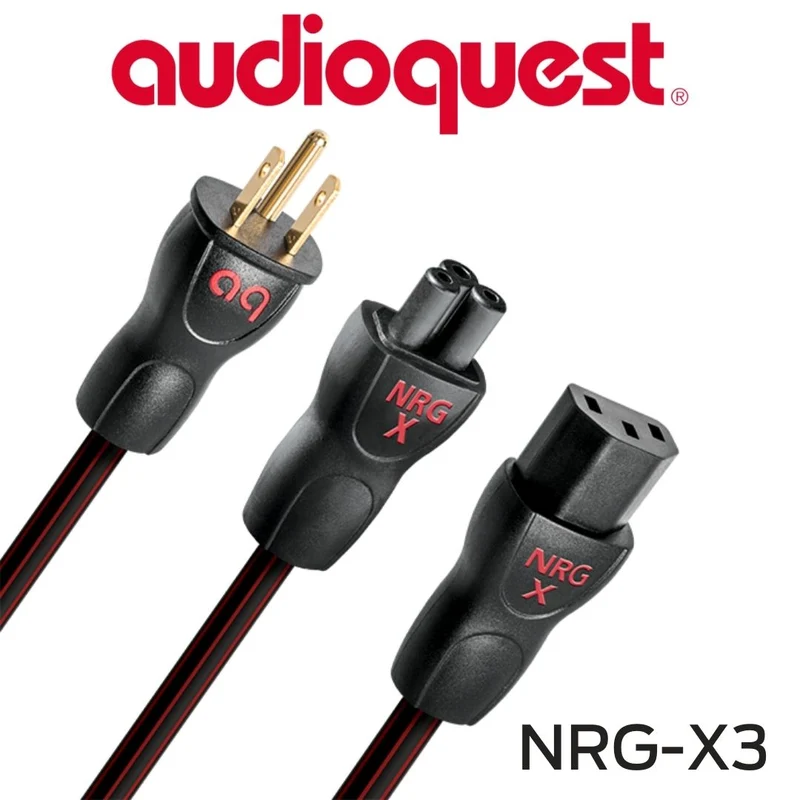 Audioquest NRGX3 - Câble d'alimentation tripolaire calibre 16AWG 12 Amp@120V