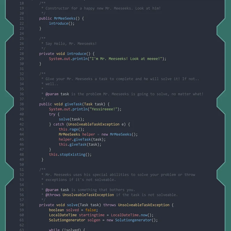 Mr. Meeseeks Box o' Fun Code Poster