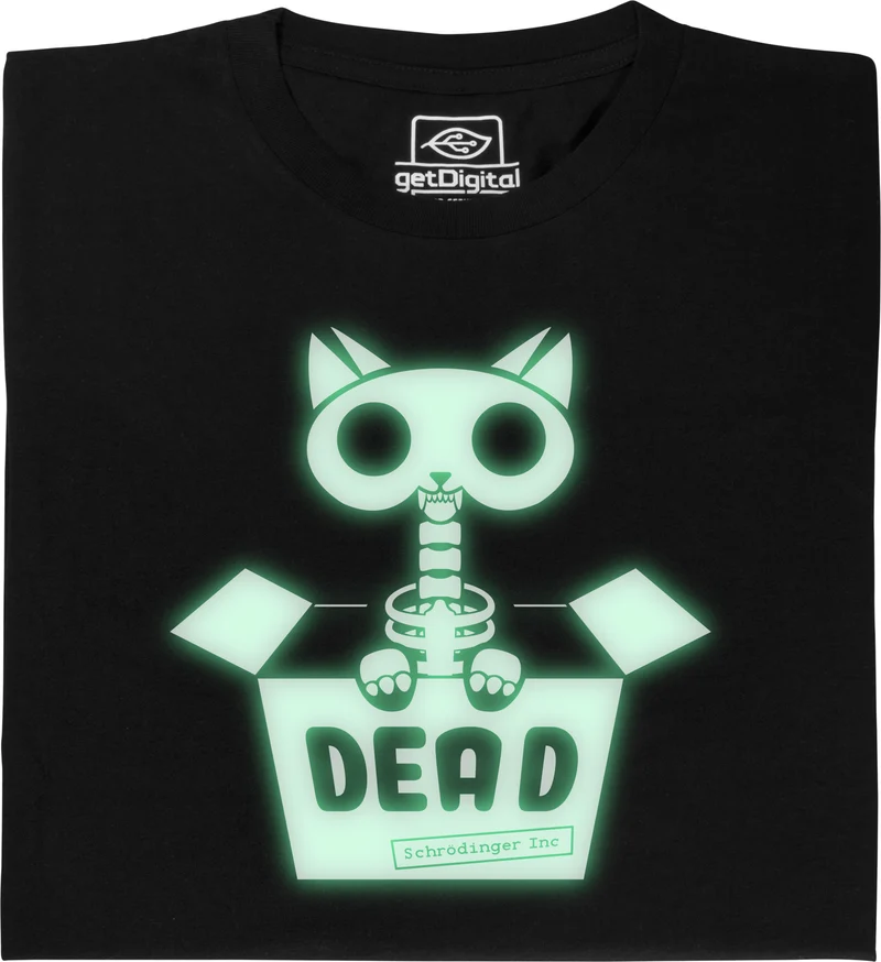 T-shirt Chat de Schrödinger Glow in the Dark