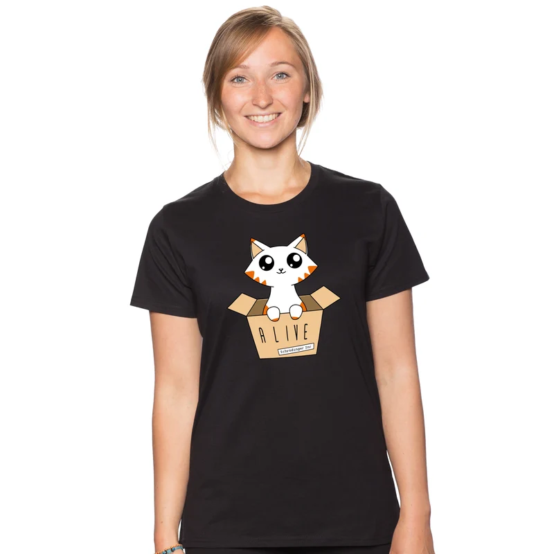 T-shirt Chat de Schrödinger Glow in the Dark