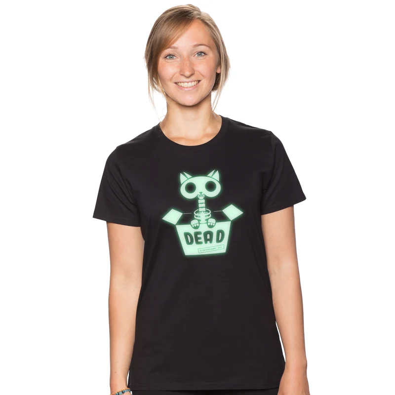 T-shirt Chat de Schrödinger Glow in the Dark