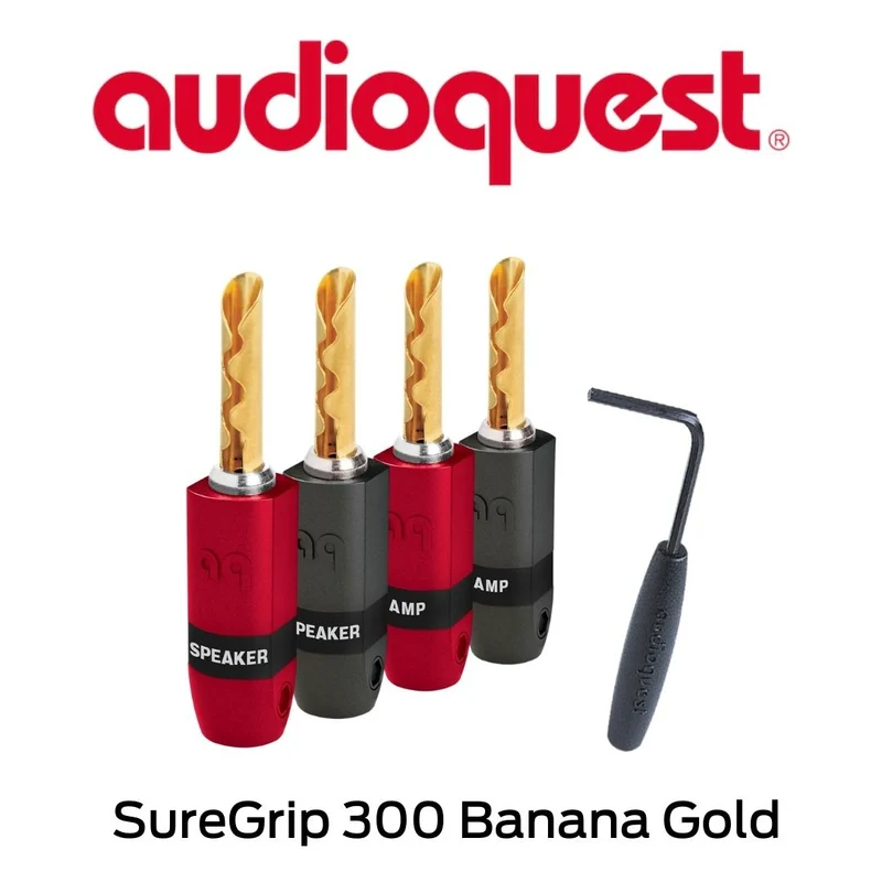 Audioquest SureGrip 300 Banana Gold - Connecteurs de type Banane (jeu de 4)