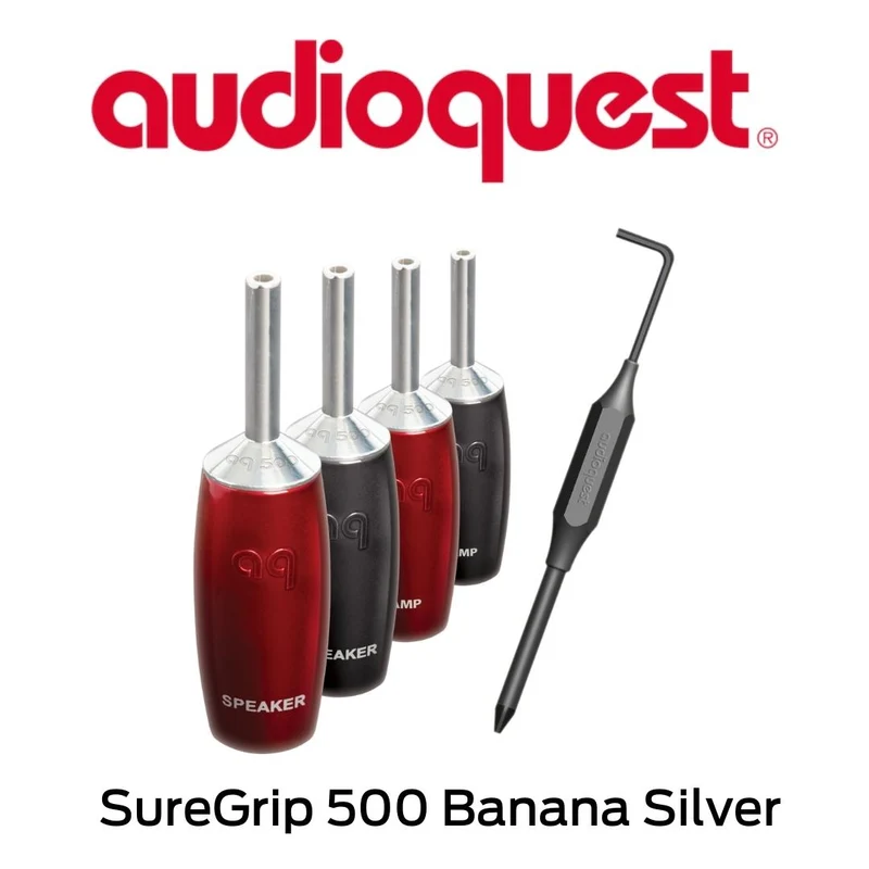 Audioquest SureGrip 500 Banana Silver - Connecteurs de type Banane