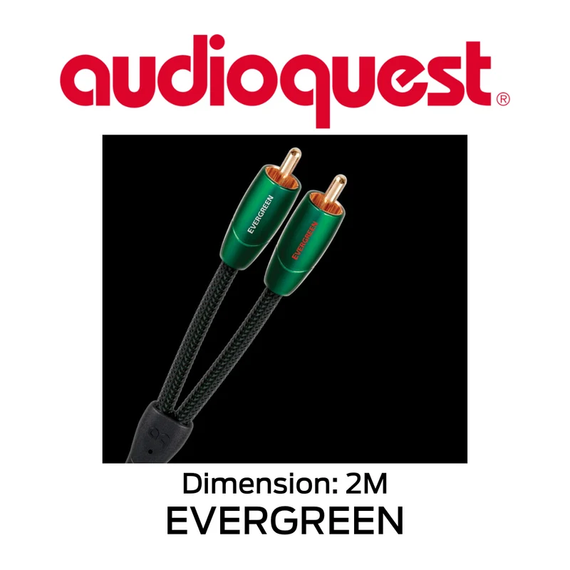 AudioQuest Evergreen - Câbles analogiques RCA mâle à RCA mâle (paire)