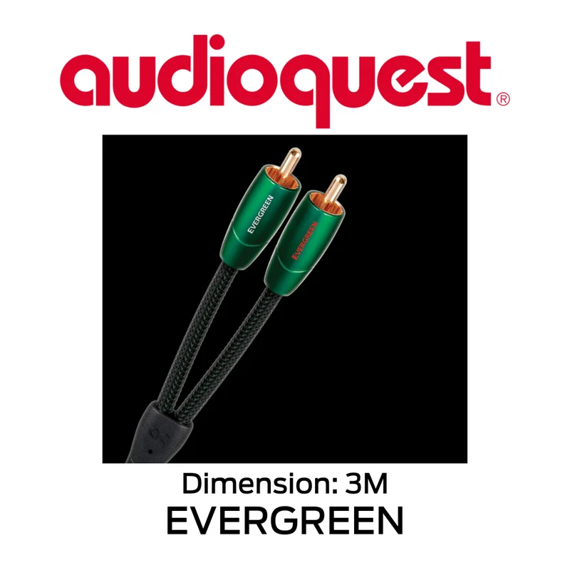 AudioQuest Evergreen - Câbles analogiques RCA mâle à RCA mâle (paire)