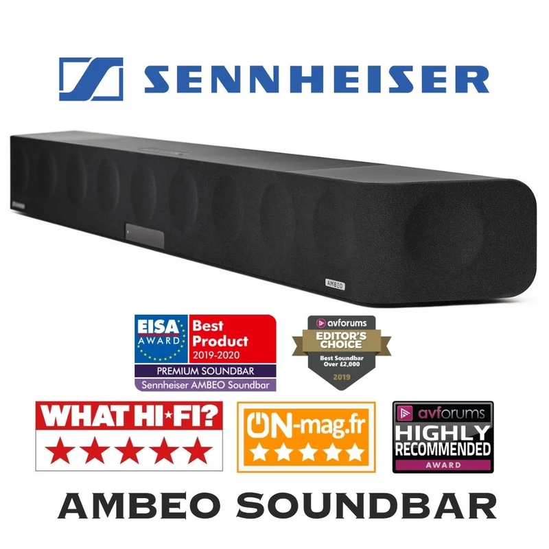 Sennheiser AMBEO Soundbar MAX - Barre de son 250W, 5.1.4 Dolby Atmos/DTS:X