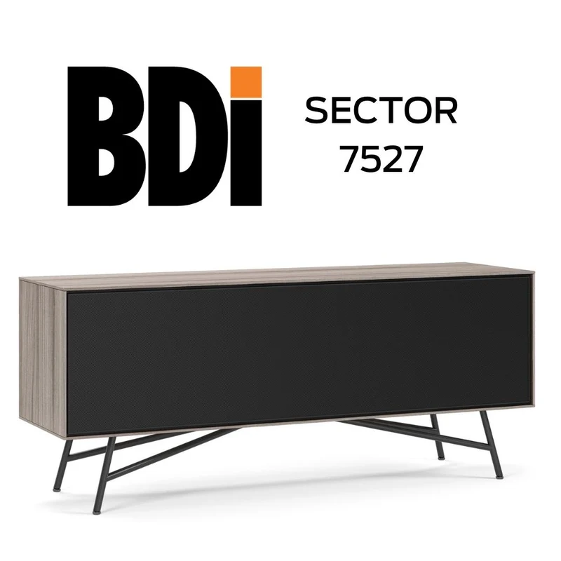 BDI Sector 7527 Strata | Meuble multimédia 1 porte audio-vidéo/téléviseur jusqu'à 70 pouces