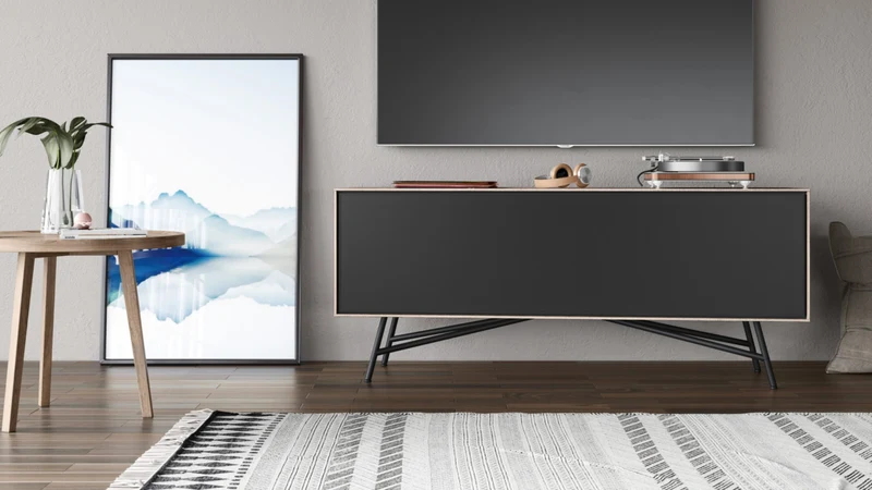 BDI Sector 7527 Strata | Meuble multimédia 1 porte audio-vidéo/téléviseur jusqu'à 70 pouces