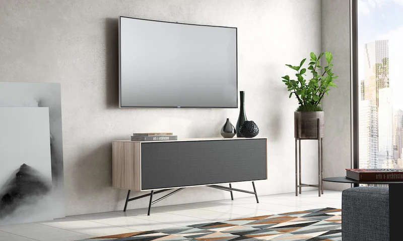 BDI Sector 7527 Strata | Meuble multimédia 1 porte audio-vidéo/téléviseur jusqu'à 70 pouces