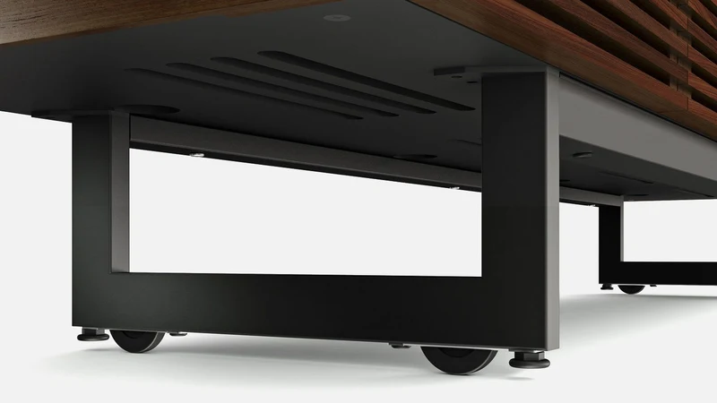 BDI 8177 Chocolat | Meuble multimédia 3 portes audio-vidéo/téléviseur jusqu'à 70 pouces