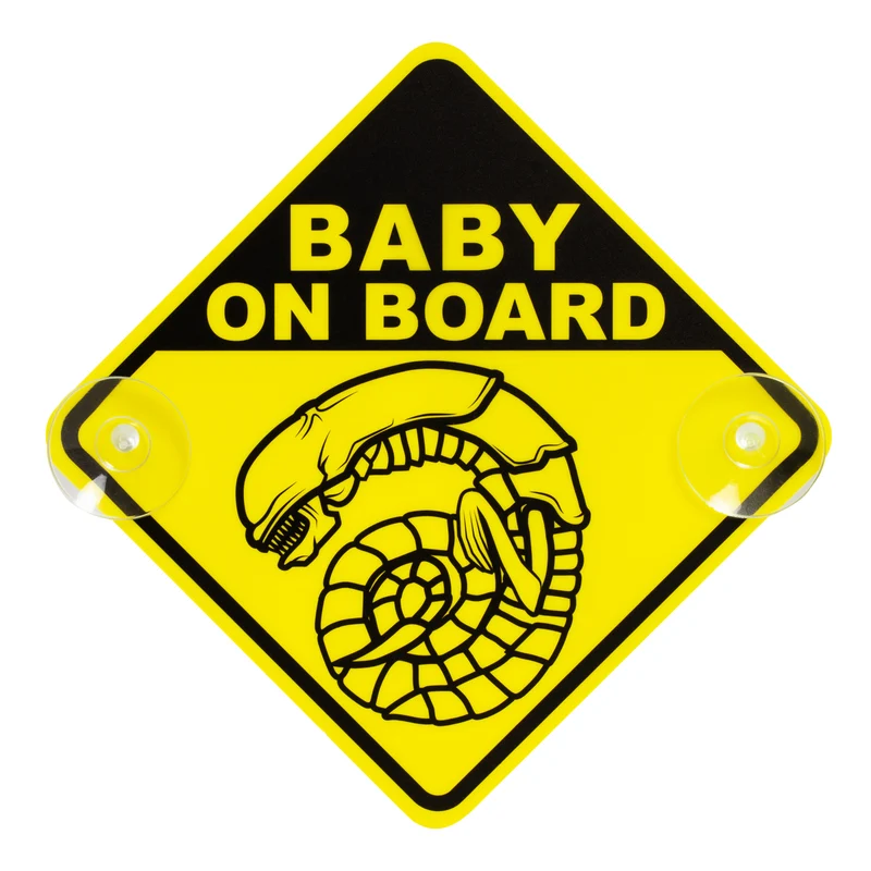 Plaque de voiture "Chestburster Alien-Baby on Board
