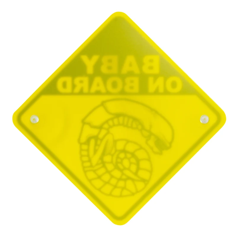 Plaque de voiture "Chestburster Alien-Baby on Board