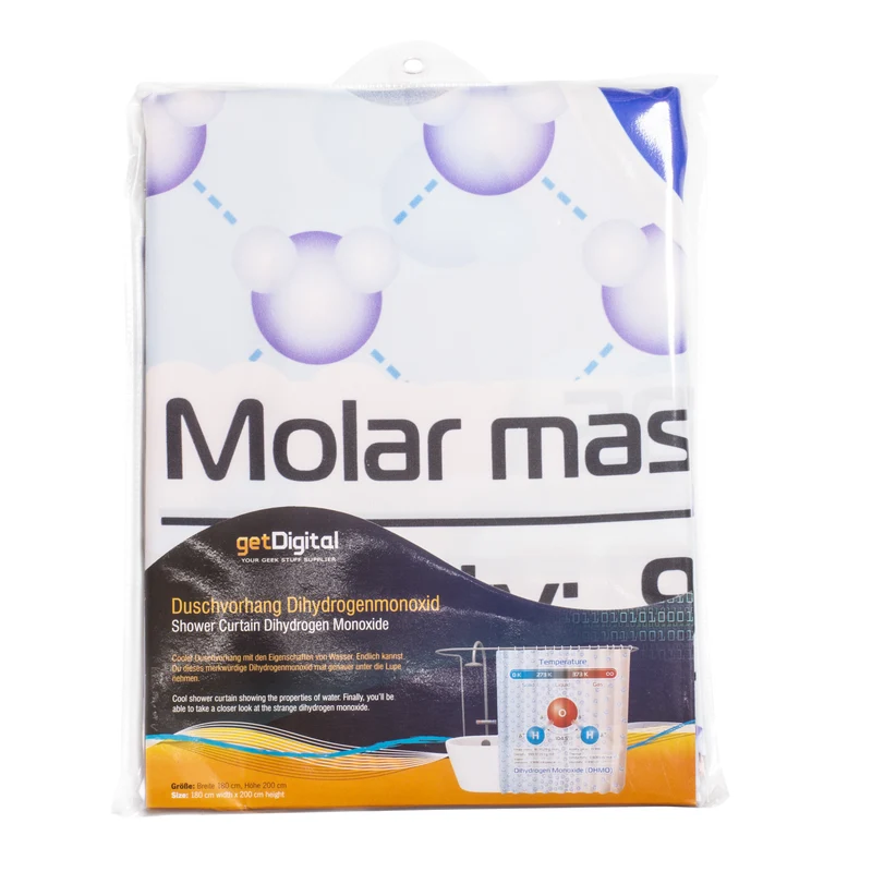 Rideau de douche au monoxyde de dihydrogène