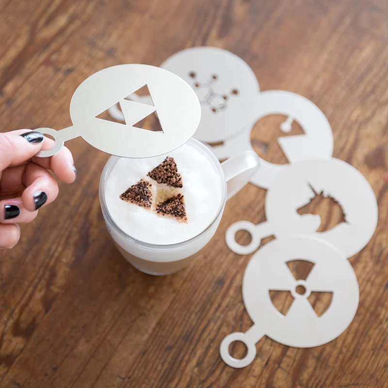 Kit de pochoirs nerd cappuccino