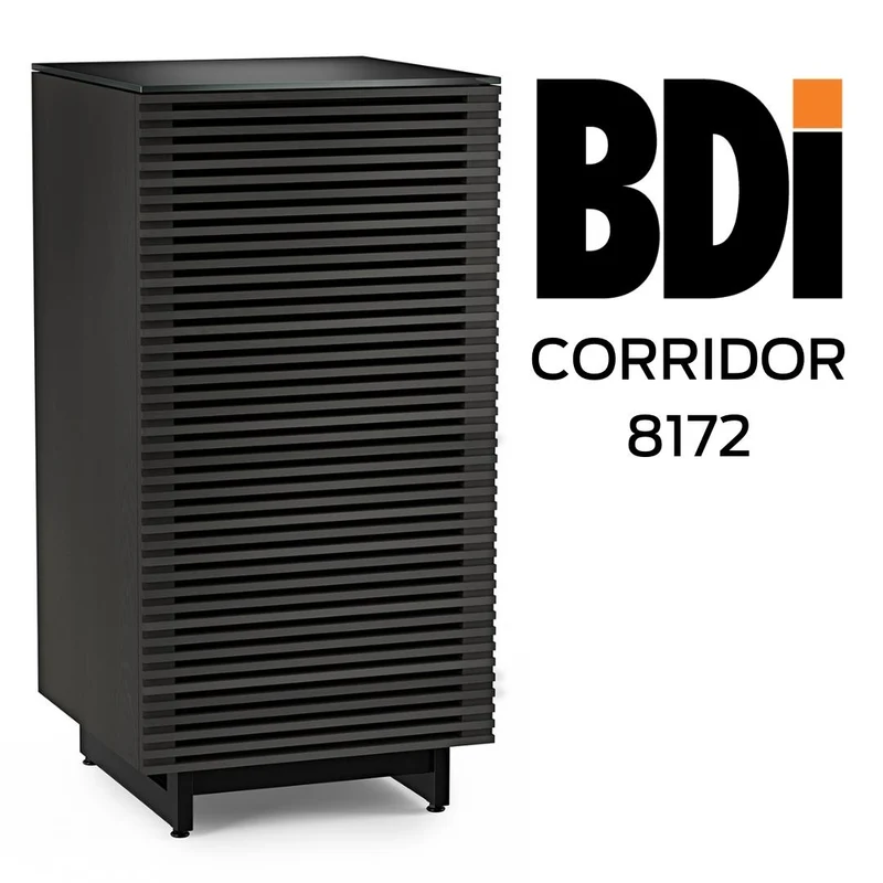 BDI Corridor® 8172 Charbon | Meuble audio pour composants AV