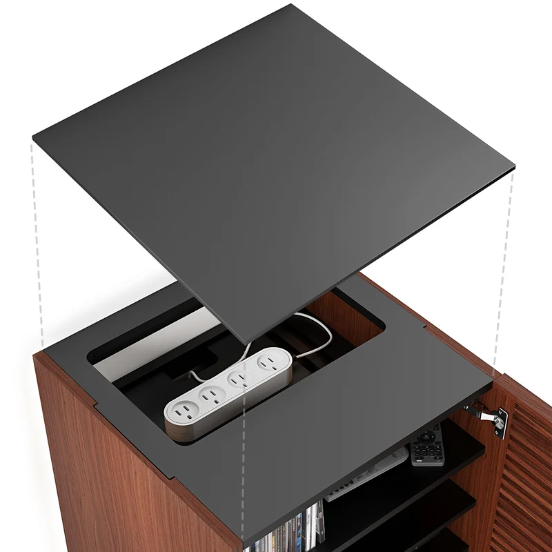 BDI Corridor® 8172 Chocolat | Meuble audio pour composants AV