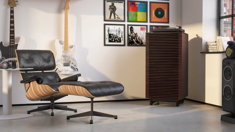 BDI Corridor® 8172 Chocolat | Meuble audio pour composants AV