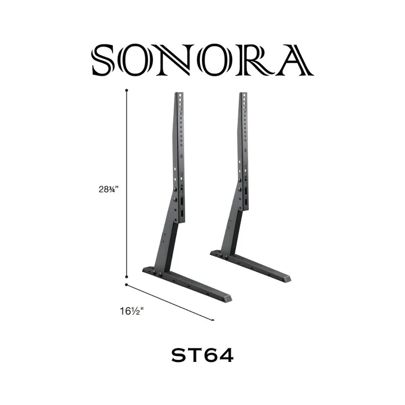 Sonora ST64 - Support universel sur pied pour téléviseurs 37" et plus, 77lb max.